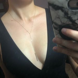 Delicate Gold Long-Bar Necklace ✨
